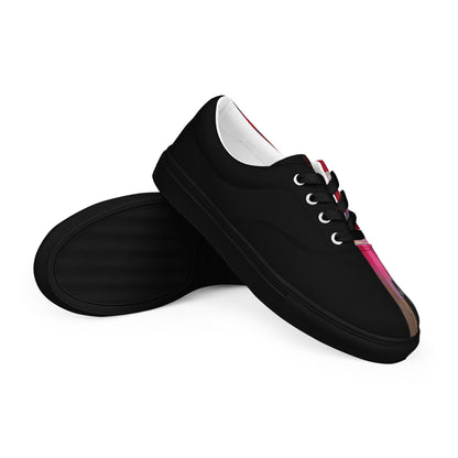 Half Black Half Báijiǔ - Mens Lace-Up Canvas Shoes
