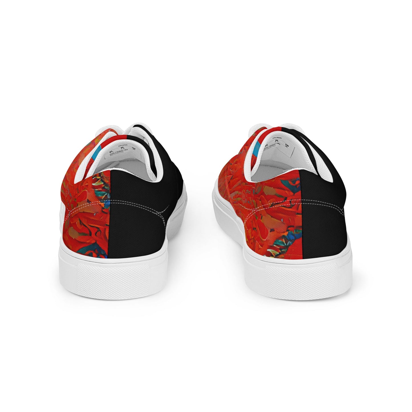 Half Black Half Hónghǎi - Mens Lace-Up Canvas Shoes