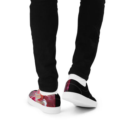 Half Black Half Báijiǔ - Mens Lace-Up Canvas Shoes
