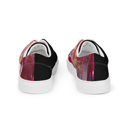 Half Black Half Báijiǔ - Mens Lace-Up Canvas Shoes