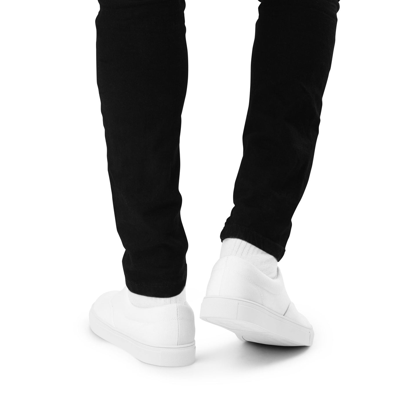 iSAW Mens White Lace-Up Canvas Shoes