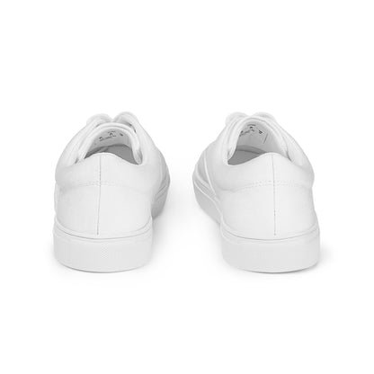 iSAW Mens White Lace-Up Canvas Shoes