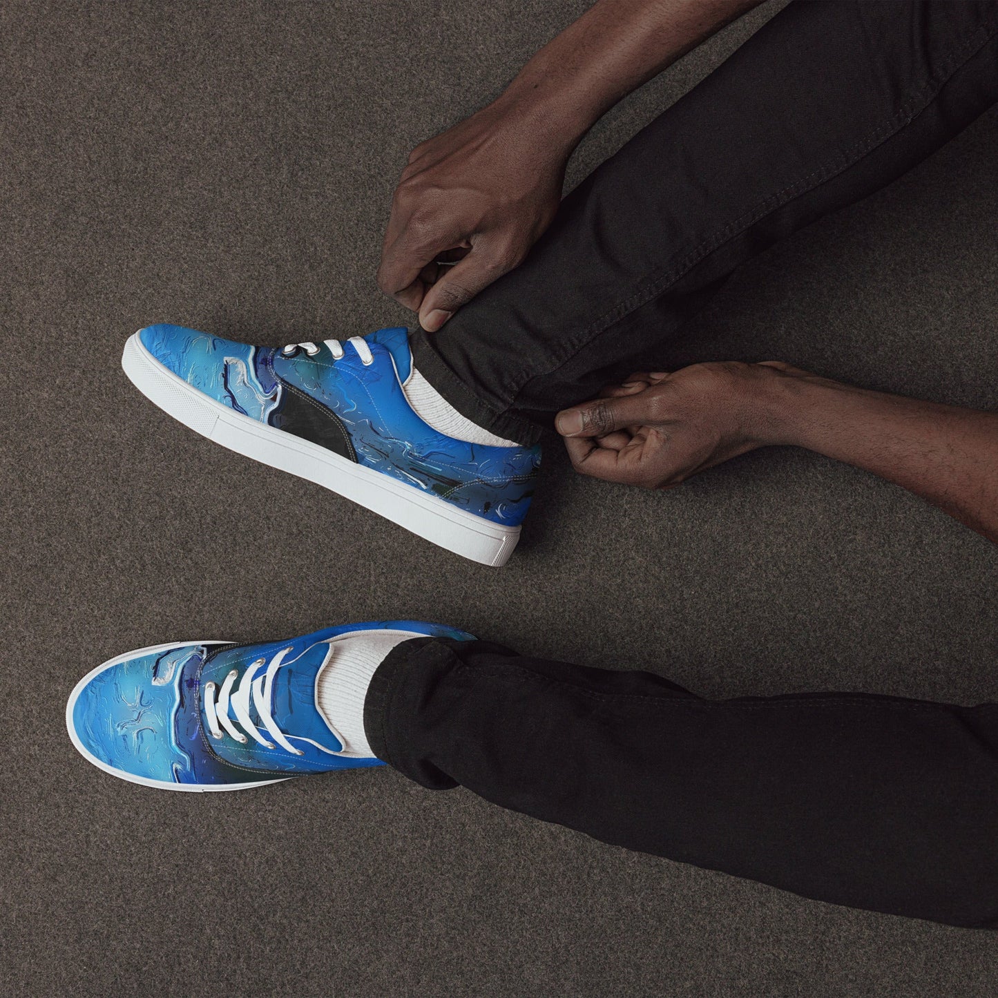 A Drop In The Ocean - Mens Lace-Up Canvas Shoes