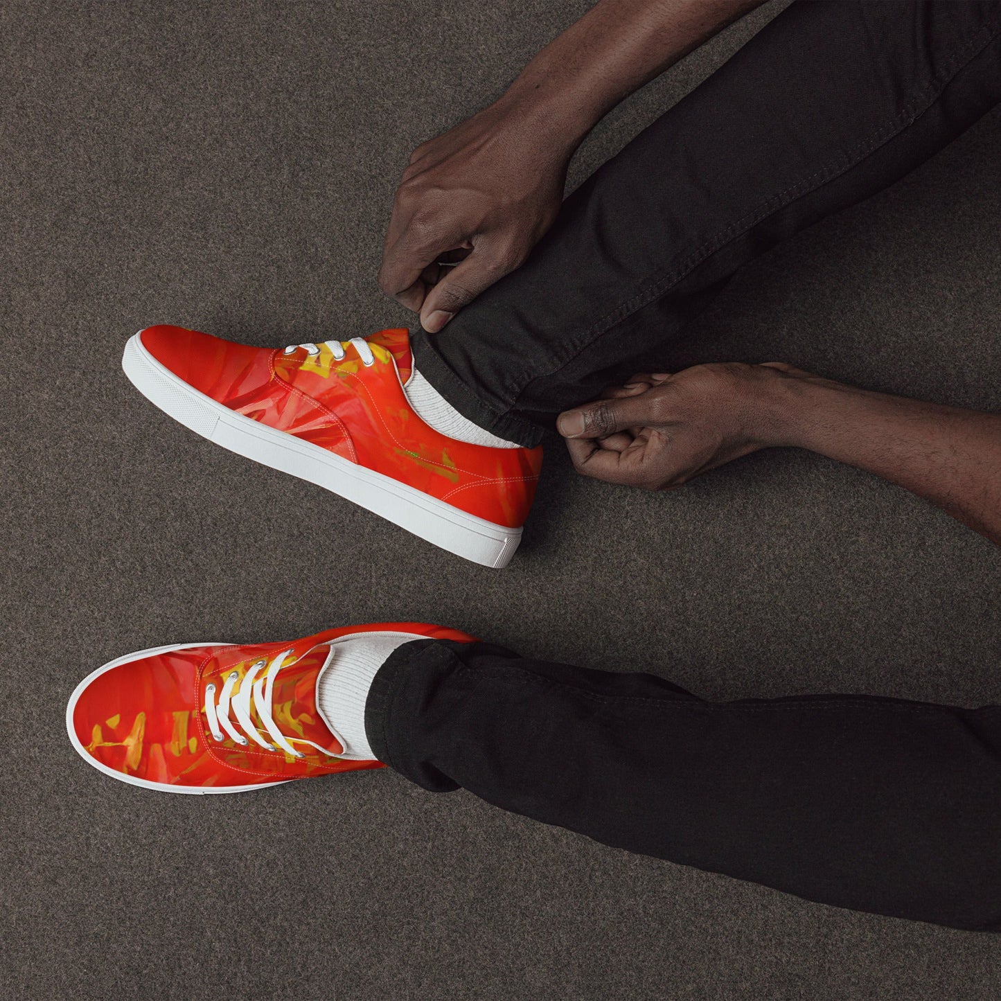 Qízhì - Mens Lace-Up Canvas Shoes