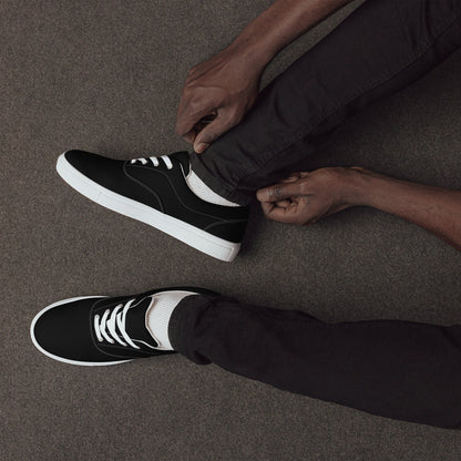 iSAW Mens Black Lace-Up Canvas Shoes