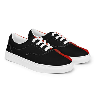 Half Black Half Hónghǎi - Mens Lace-Up Canvas Shoes