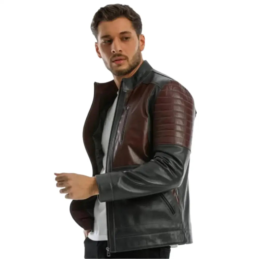 Men’s Lamb Leather Winter Biker Jacket
