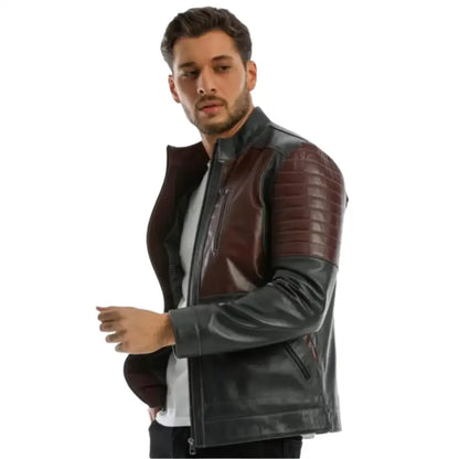 Men’s Lamb Leather Winter Biker Jacket