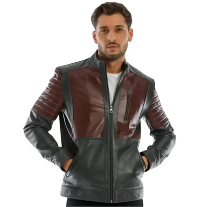 Men’s Lamb Leather Winter Biker Jacket