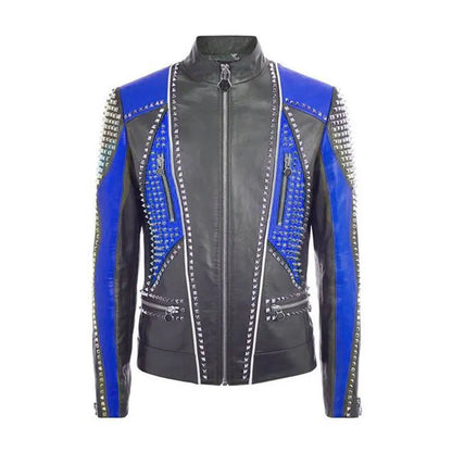 Men’s Multi-Color Leather Fashion Jacket