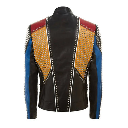 Men’s Multi-Color Leather Fashion Jacket