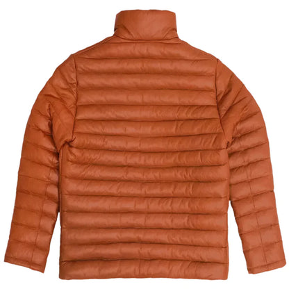 Men’s Quilted Leather Puffer Jacket