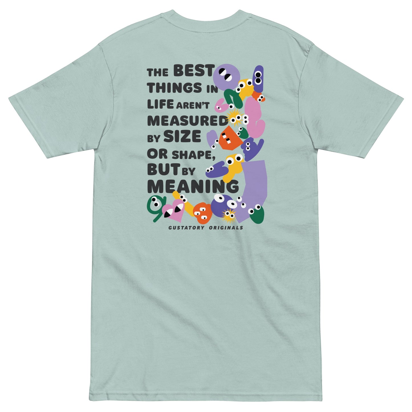 GUSTATORY Originals Shapes & Sizes Heavy Cotton Embroidered T-Shirt