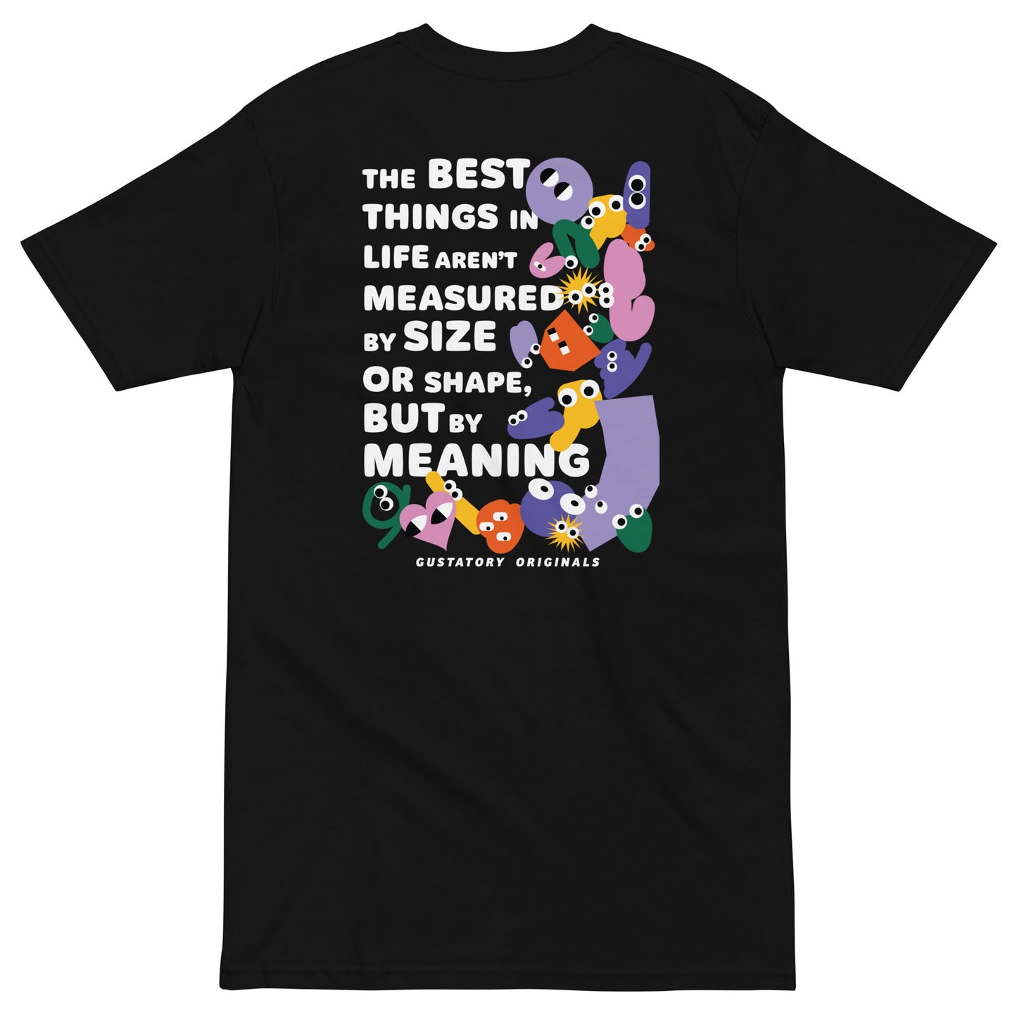 GUSTATORY Originals Shapes & Sizes Heavy Cotton Embroidered T-Shirt