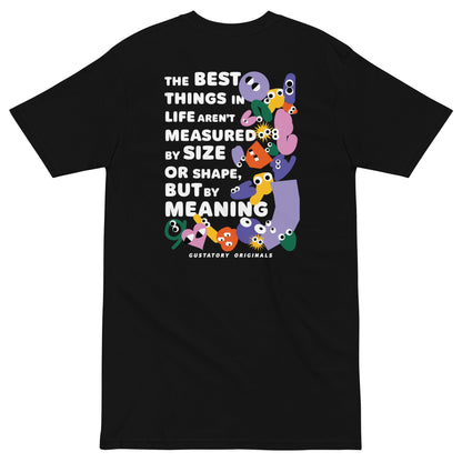 GUSTATORY Originals Shapes & Sizes Heavy Cotton Embroidered T-Shirt