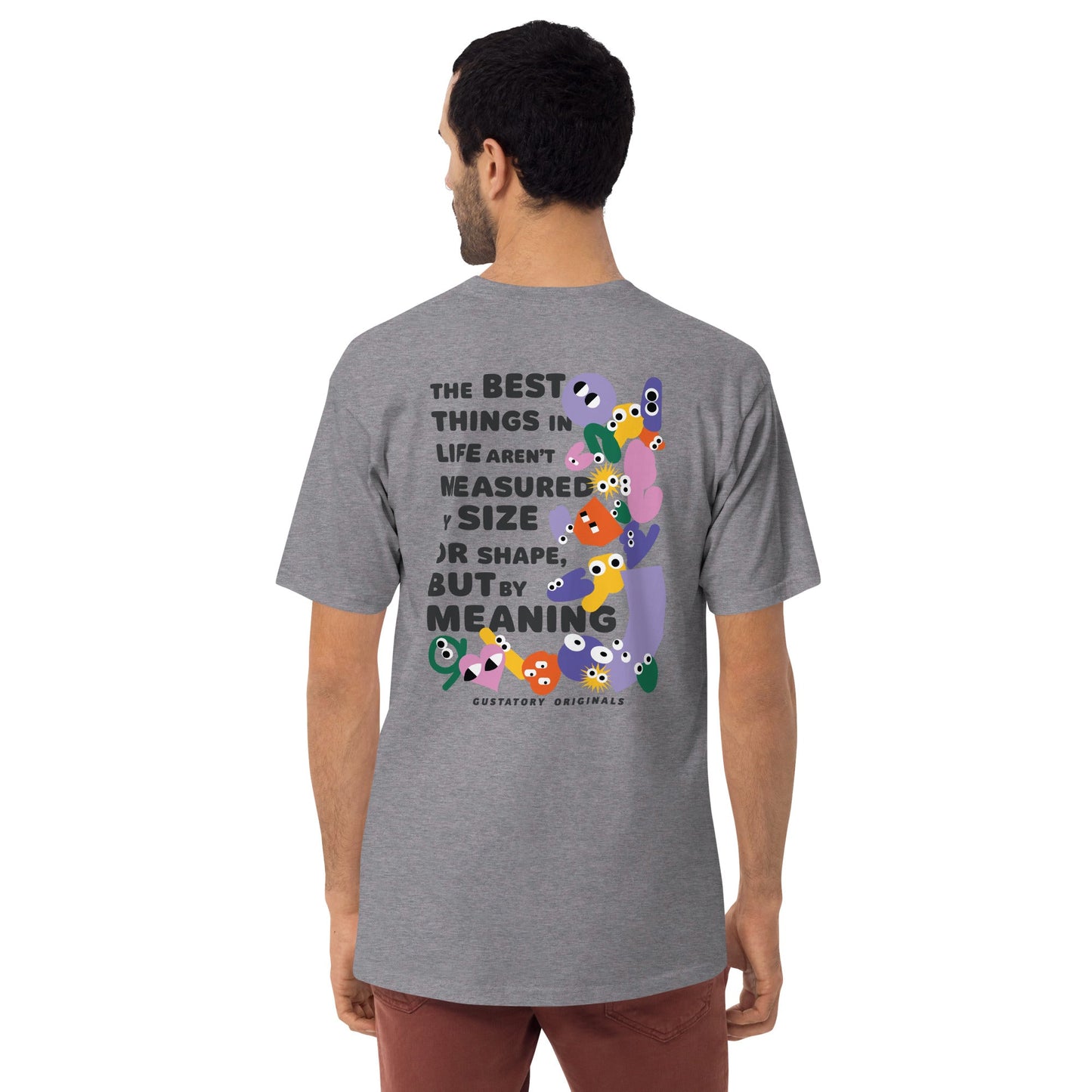 GUSTATORY Originals Shapes & Sizes Heavy Cotton Embroidered T-Shirt
