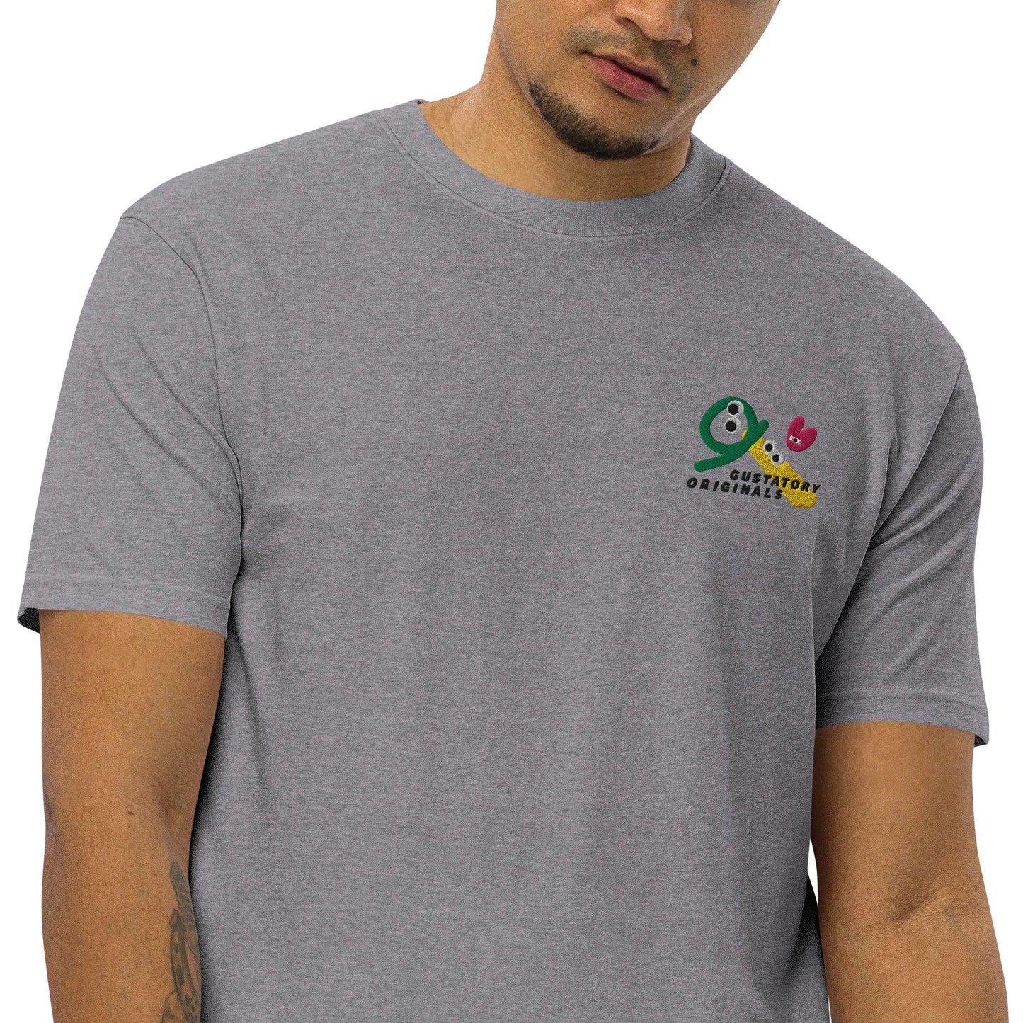GUSTATORY Originals Shapes & Sizes Heavy Cotton Embroidered T-Shirt