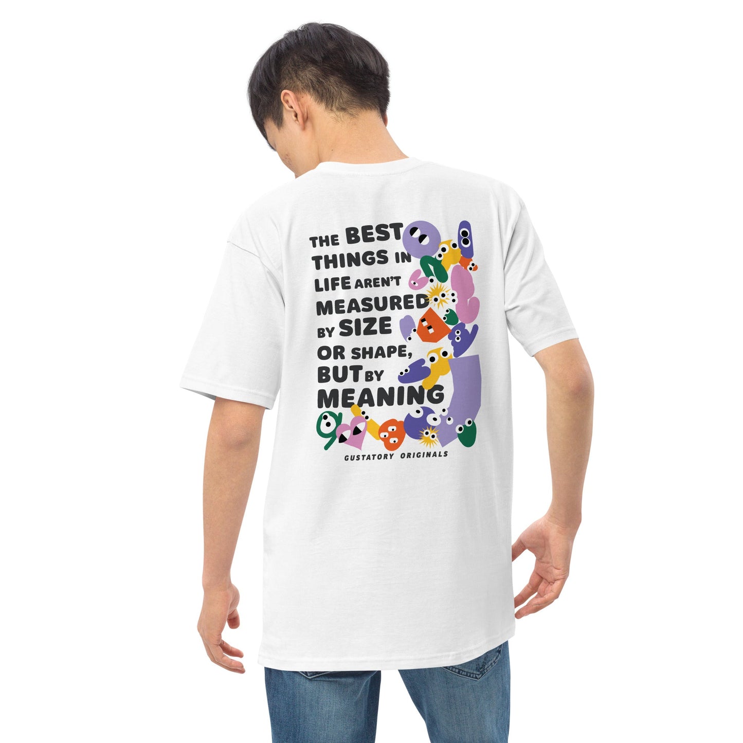 GUSTATORY Originals Shapes & Sizes Heavy Cotton Embroidered T-Shirt