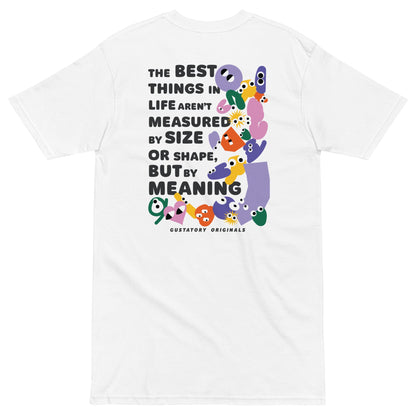 GUSTATORY Originals Shapes & Sizes Heavy Cotton Embroidered T-Shirt
