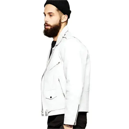 Men’s Slim Fit Leather Biker Jacket