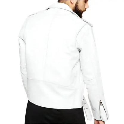 Men’s Slim Fit Leather Biker Jacket