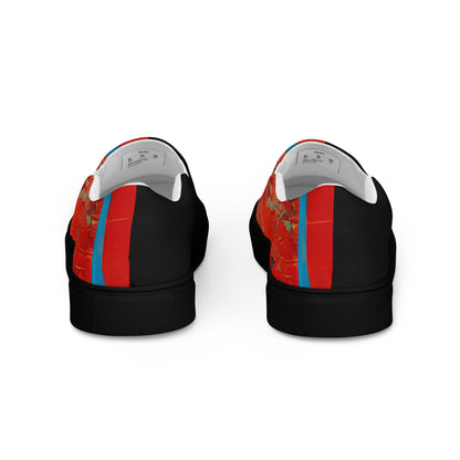 Half Black Half Hónghǎi - Mens Slip-On Canvas Shoes