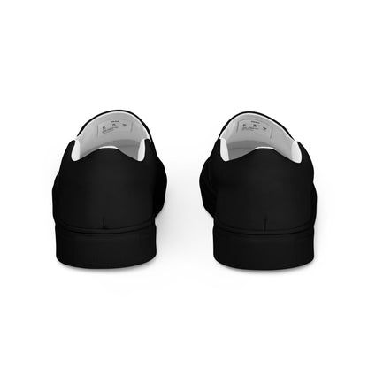 iSAW Mens Black Slip-On Canvas Shoes