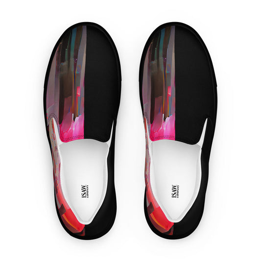 Half Black Half Báijiǔ - Mens Slip-On Canvas Shoes