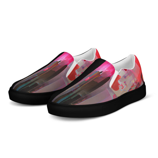 Half Black Half Báijiǔ - Mens Slip-On Canvas Shoes