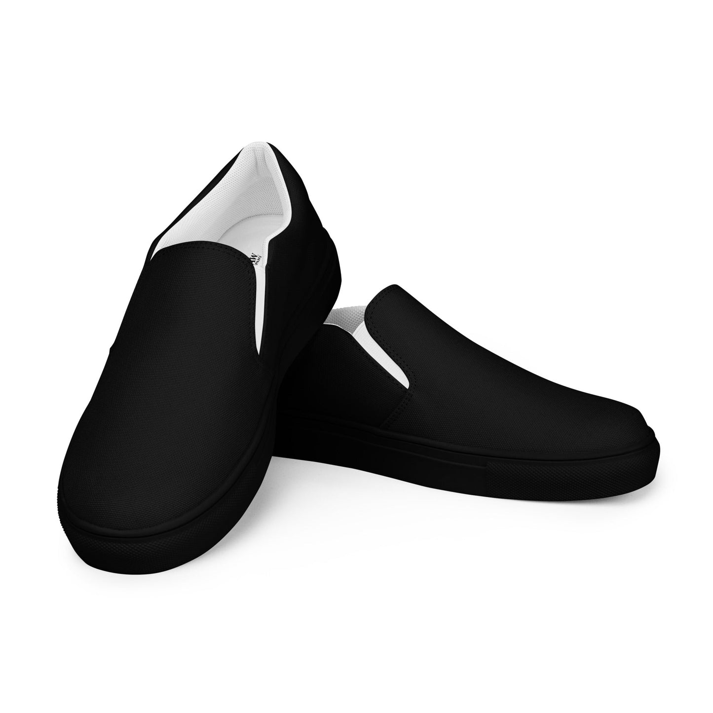 iSAW Mens Black Slip-On Canvas Shoes