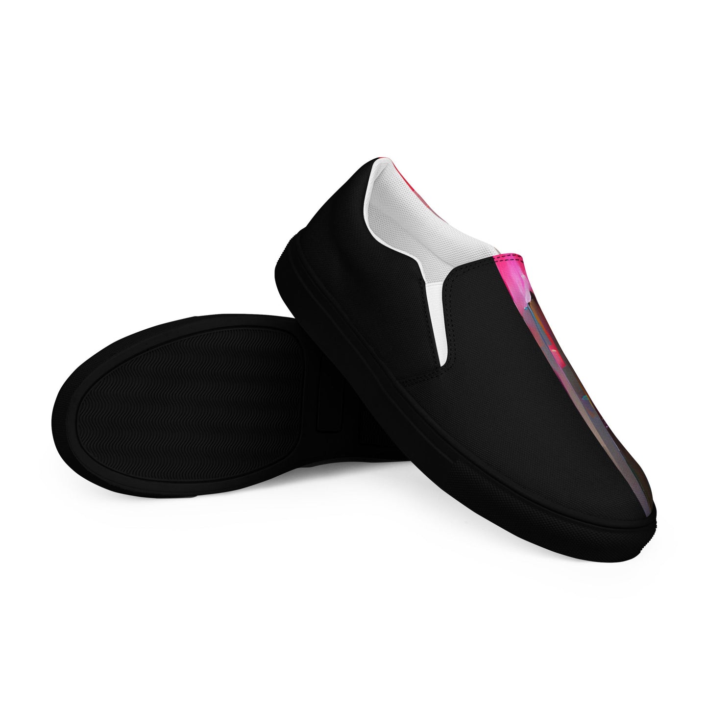 Half Black Half Báijiǔ - Mens Slip-On Canvas Shoes