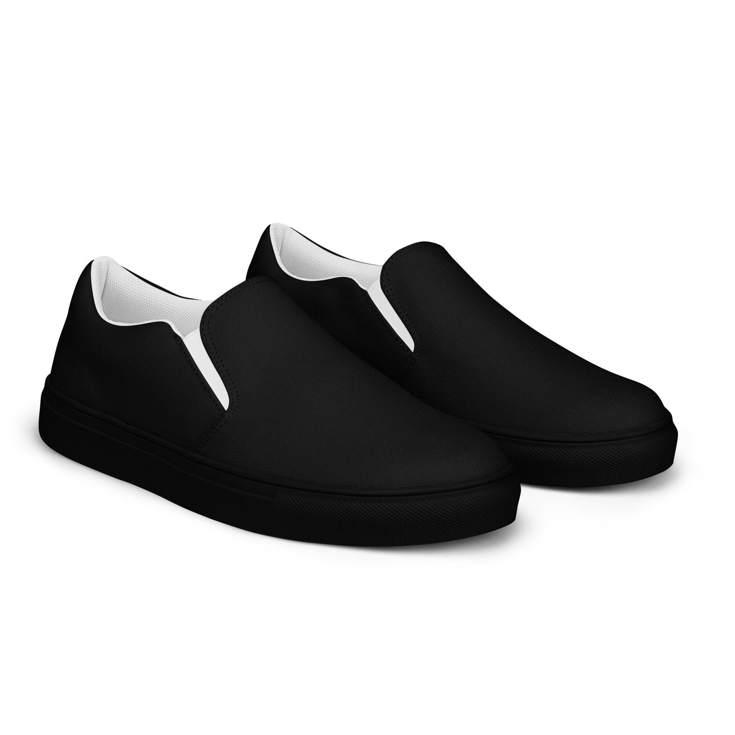 iSAW Mens Black Slip-On Canvas Shoes