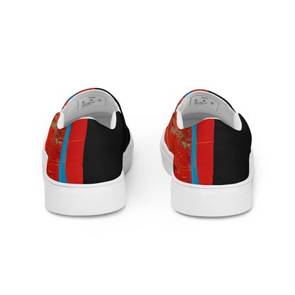 Half Black Half Hónghǎi - Mens Slip-On Canvas Shoes