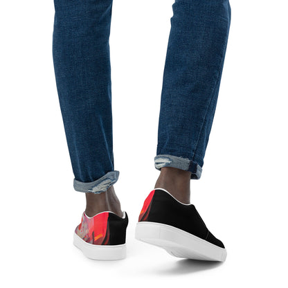 Half Black Half Báijiǔ - Mens Slip-On Canvas Shoes