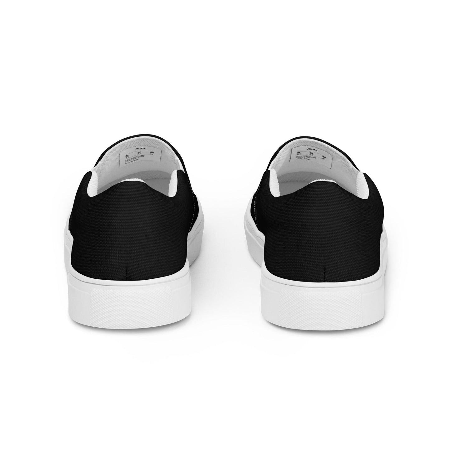 iSAW Mens Black Slip-On Canvas Shoes