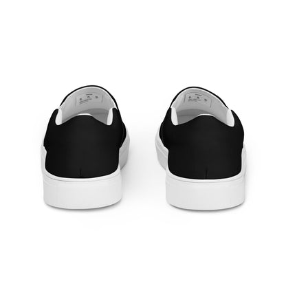 iSAW Mens Black Slip-On Canvas Shoes