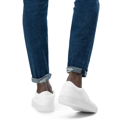 iSAW Mens White Slip-On Canvas Shoes