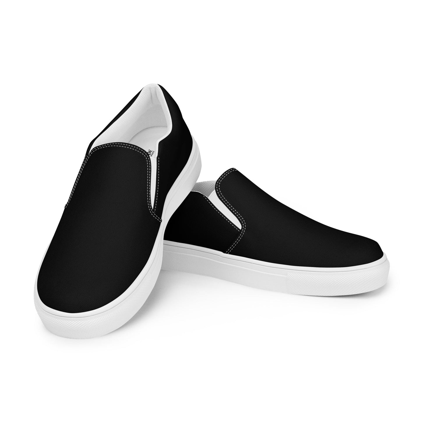 iSAW Mens Black Slip-On Canvas Shoes