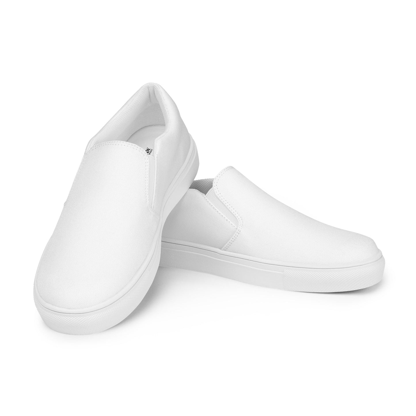 iSAW Mens White Slip-On Canvas Shoes