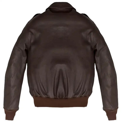 Men’s Wing Collar Leather Bomber Jacket