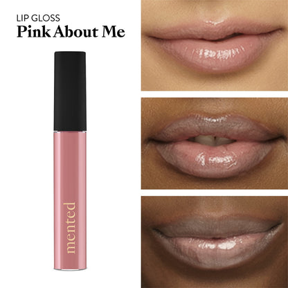 Mented Pink About Me Lip Gloss — Buildable, Moisturizing, Vegan, Cruelty-Free, Made in USA