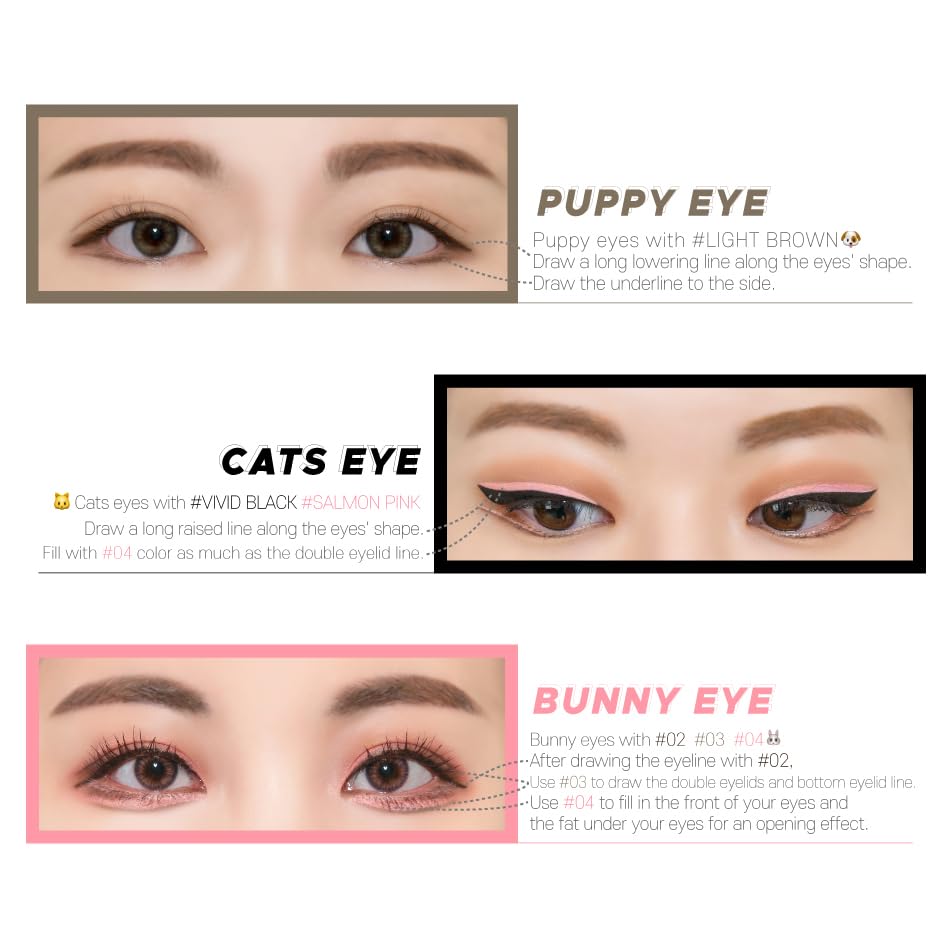 Merrymonde Super Twim Long Lasting Eyeliner – Vegan, Ultra-Fine Felt Tip, Waterproof Multicolor Liner