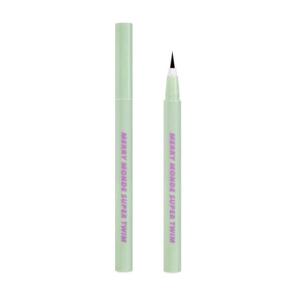 Merrymonde Super Twim Long Lasting Eyeliner – Vegan, Ultra-Fine Felt Tip, Waterproof Multicolor Liner