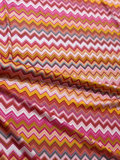 Fabric with Zigzag Pattern for Versatile Use Fabric by Metre
