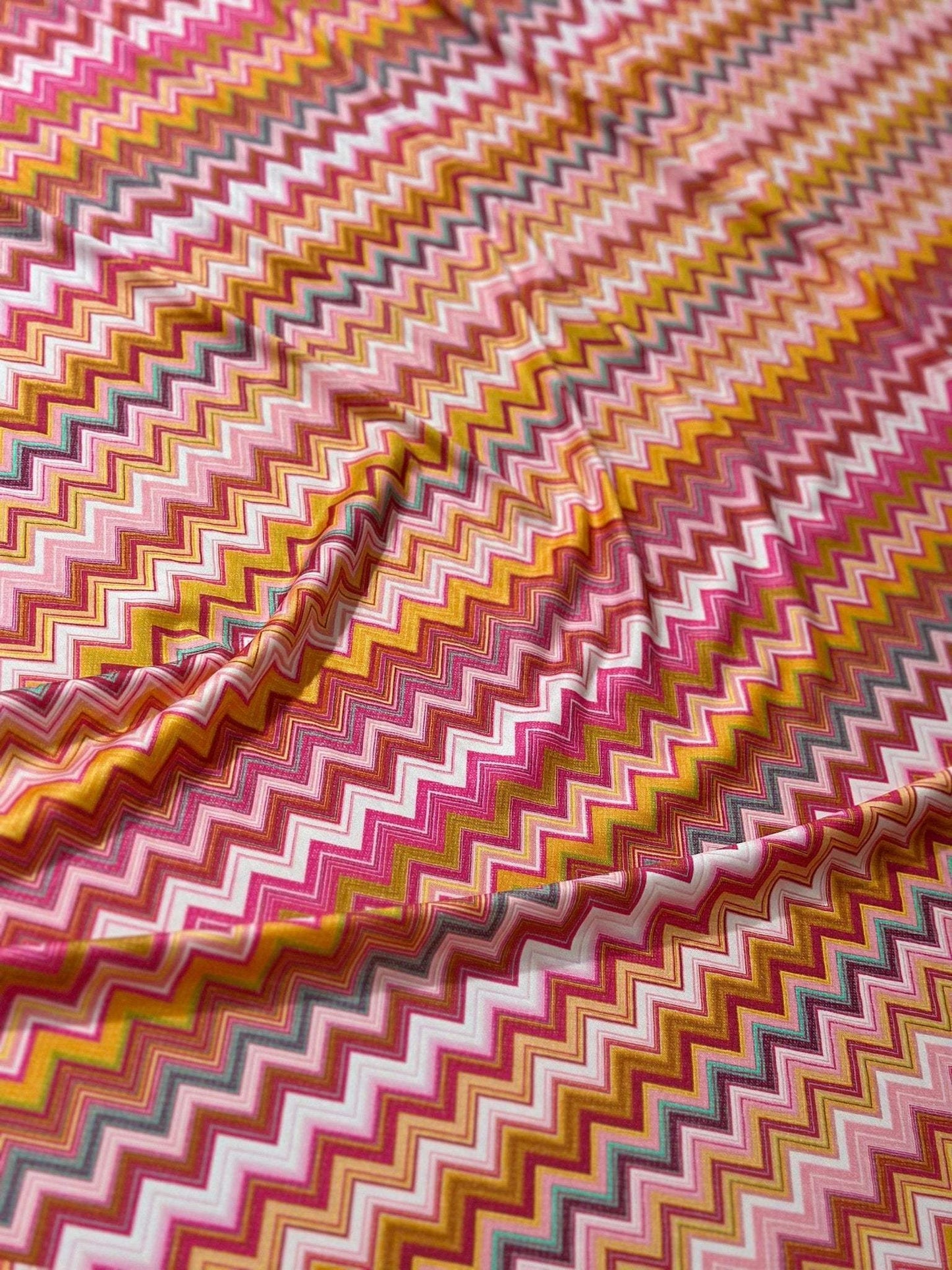 Fabric with Zigzag Pattern for Versatile Use Fabric by Metre