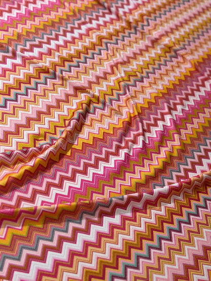 Fabric with Zigzag Pattern for Versatile Use Fabric by Metre