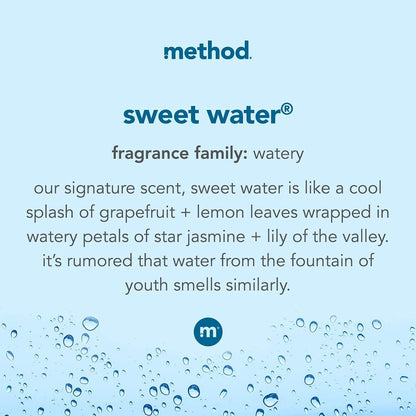 Method Gel Hand Soap, Sweet Water – 12 fl oz (Pack of 6) | Parabens & Phthalates Free