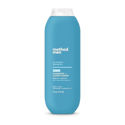 Method Men Glacier + Granite 2-in-1 Shampoo & Conditioner – 14 oz (Pack of 3)