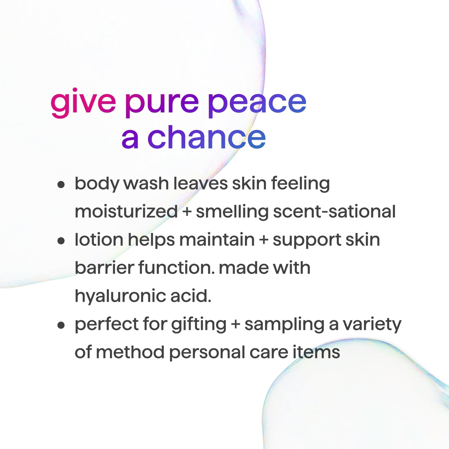 Method Pure Peace Gift Set – Body Wash & Lotion (18oz/14oz)