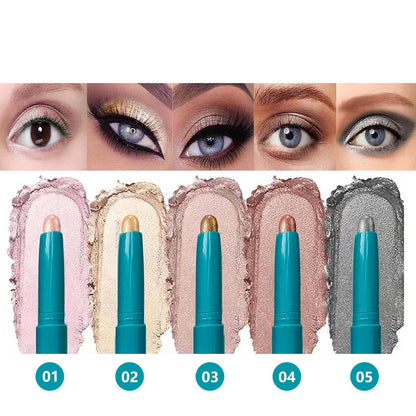 Metiplou 5-Color Eyeshadow Stick Set – Waterproof, Long-Lasting Eye Shadow & Highlighter
